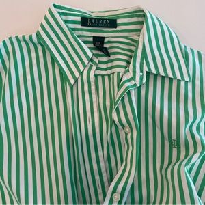 Ralph Lauren green striped button down